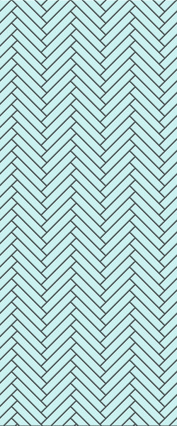 Blue Double Herringbone Tile Acrylic Shower Wall Panel 2440mm x 1220mm (3mm Thick) - CladdTech