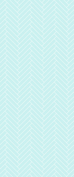 Blue Double Herringbone Tile Acrylic Shower Wall Panel 2440mm x 1220mm (3mm Thick) - CladdTech