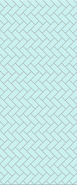 Blue Diagonal Herringbone Tile Acrylic Shower Wall Panel 2440mm x 1220mm (3mm Thick) - CladdTech