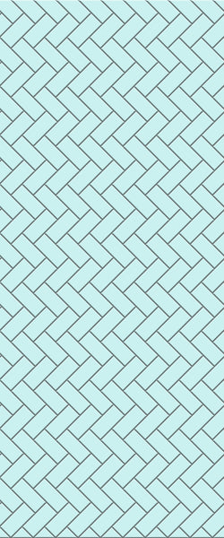 Blue Diagonal Herringbone Tile Acrylic Shower Wall Panel 2440mm x 1220mm (3mm Thick) - CladdTech