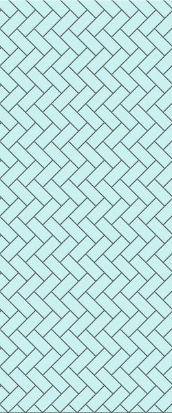 Blue Diagonal Herringbone Tile Acrylic Shower Wall Panel 2440mm x 1220mm (3mm Thick) - CladdTech