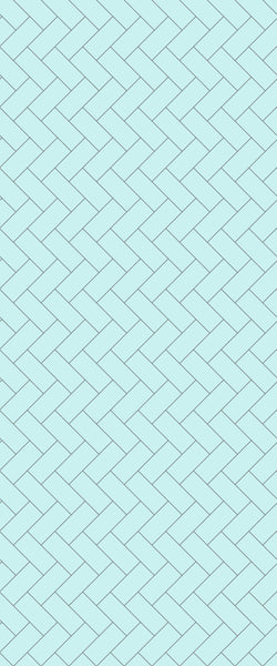 Blue Diagonal Herringbone Tile Acrylic Shower Wall Panel 2440mm x 1220mm (3mm Thick) - CladdTech