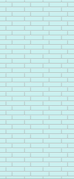 Blue Brickslips Acrylic Shower Wall Panel 2440mm x 1220mm (3mm Thick) - CladdTech