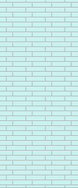Blue Brickslips Acrylic Shower Wall Panel 2440mm x 1220mm (3mm Thick) - CladdTech