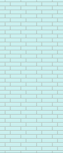 Blue Brickslips Acrylic Shower Wall Panel 2440mm x 1220mm (3mm Thick) - CladdTech