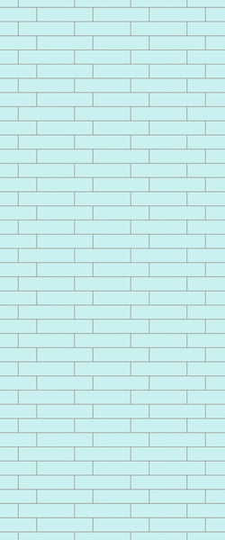 Blue Brickslips Acrylic Shower Wall Panel 2440mm x 1220mm (3mm Thick) - CladdTech