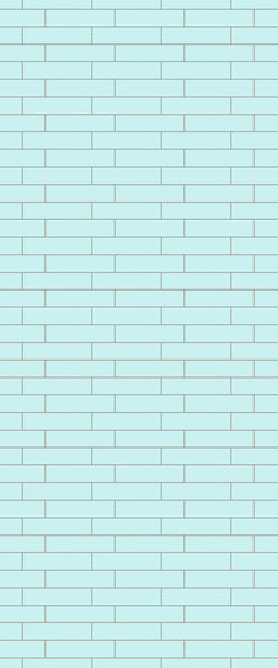 Blue Brickslips Acrylic Shower Wall Panel 2440mm x 1220mm (3mm Thick) - CladdTech