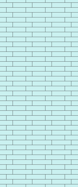 Blue Brickslips Acrylic Shower Wall Panel 2440mm x 1220mm (3mm Thick) - CladdTech