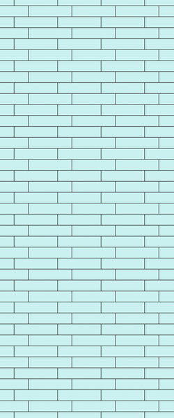 Blue Brickslips Acrylic Shower Wall Panel 2440mm x 1220mm (3mm Thick) - CladdTech