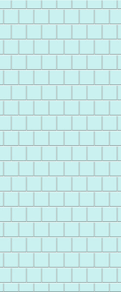 Blue Large Squares Acrylic Shower Wall Panel 2440mm x 1220mm (3mm Thick) - CladdTech