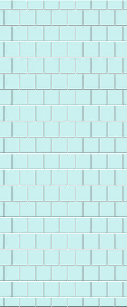 Blue Large Squares Acrylic Shower Wall Panel 2440mm x 1220mm (3mm Thick) - CladdTech