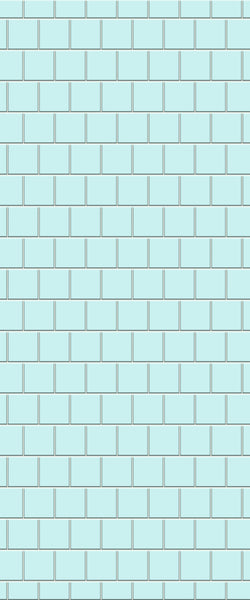 Blue Large Squares Acrylic Shower Wall Panel 2440mm x 1220mm (3mm Thick) - CladdTech
