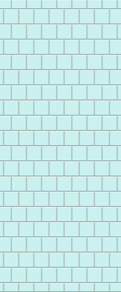 Blue Large Squares Acrylic Shower Wall Panel 2440mm x 1220mm (3mm Thick) - CladdTech