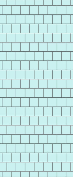 Blue Large Squares Acrylic Shower Wall Panel 2440mm x 1220mm (3mm Thick) - CladdTech