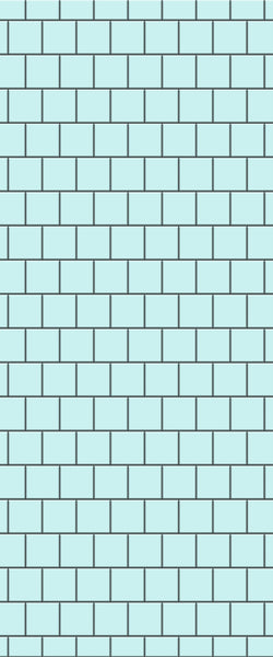 Blue Large Squares Acrylic Shower Wall Panel 2440mm x 1220mm (3mm Thick) - CladdTech