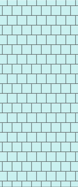 Blue Large Squares Acrylic Shower Wall Panel 2440mm x 1220mm (3mm Thick) - CladdTech