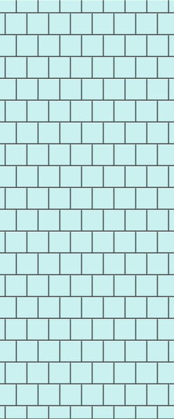 Blue Large Squares Acrylic Shower Wall Panel 2440mm x 1220mm (3mm Thick) - CladdTech