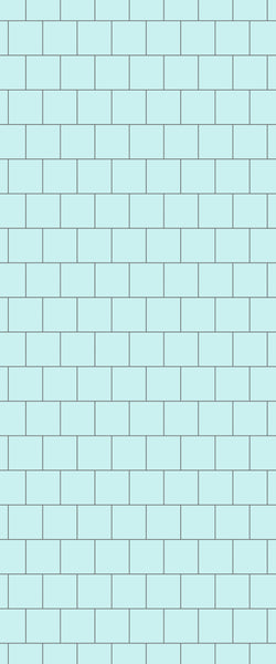 Blue Large Squares Acrylic Shower Wall Panel 2440mm x 1220mm (3mm Thick) - CladdTech