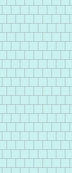 Blue Large Squares Acrylic Shower Wall Panel 2440mm x 1220mm (3mm Thick) - CladdTech