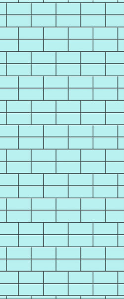 Blue Brickbond Acrylic Shower Wall Panel 2440mm x 1220mm (3mm Thick) - CladdTech