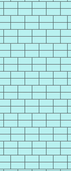 Blue Brickbond Acrylic Shower Wall Panel 2440mm x 1220mm (3mm Thick) - CladdTech