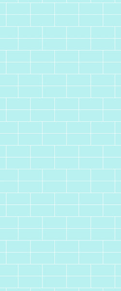 Blue Brickbond Acrylic Shower Wall Panel 2440mm x 1220mm (3mm Thick) - CladdTech