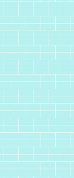 Blue Brickbond Acrylic Shower Wall Panel 2440mm x 1220mm (3mm Thick) - CladdTech