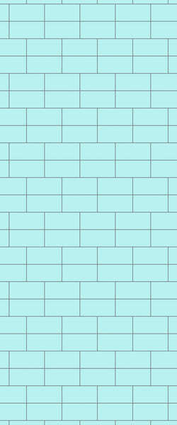 Blue Brickbond Acrylic Shower Wall Panel 2440mm x 1220mm (3mm Thick) - CladdTech