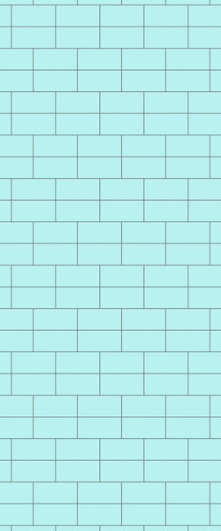 Blue Brickbond Acrylic Shower Wall Panel 2440mm x 1220mm (3mm Thick) - CladdTech