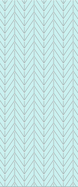 Blue Chevron Acrylic Shower Wall Panel 2440mm x 1220mm (3mm Thick) - CladdTech