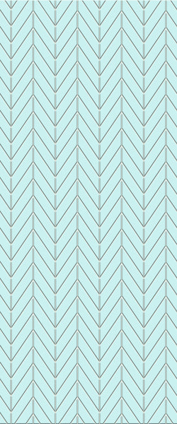 Blue Chevron Acrylic Shower Wall Panel 2440mm x 1220mm (3mm Thick) - CladdTech