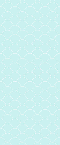 Blue Fishscales Acrylic Shower Wall Panel 2440mm x 1220mm (3mm Thick) - CladdTech