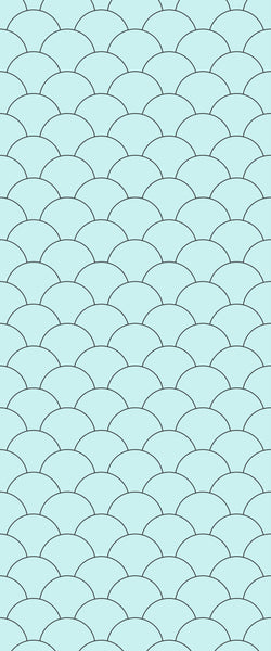Blue Fishscales Acrylic Shower Wall Panel 2440mm x 1220mm (3mm Thick) - CladdTech