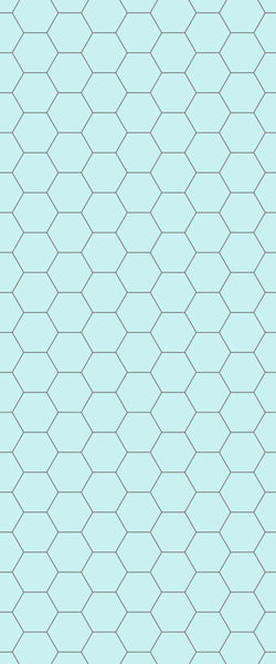 Blue Hexagons Acrylic Shower Wall Panel 2440mm x 1220mm (3mm Thick) - CladdTech