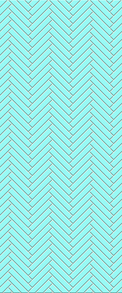 Blue Double Herringbone Tile Acrylic Shower Wall Panel 2440mm x 1220mm (3mm Thick) - CladdTech