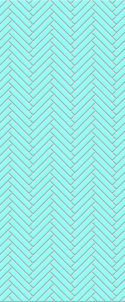 Blue Double Herringbone Tile Acrylic Shower Wall Panel 2440mm x 1220mm (3mm Thick) - CladdTech