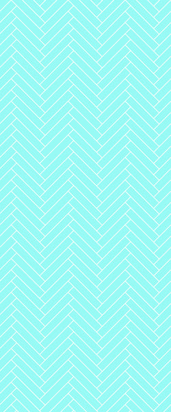 Blue Double Herringbone Tile Acrylic Shower Wall Panel 2440mm x 1220mm (3mm Thick) - CladdTech