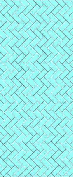 Blue Diagonal Herringbone Tile Acrylic Shower Wall Panel 2440mm x 1220mm (3mm Thick) - CladdTech