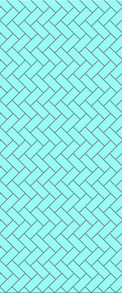 Blue Diagonal Herringbone Tile Acrylic Shower Wall Panel 2440mm x 1220mm (3mm Thick) - CladdTech