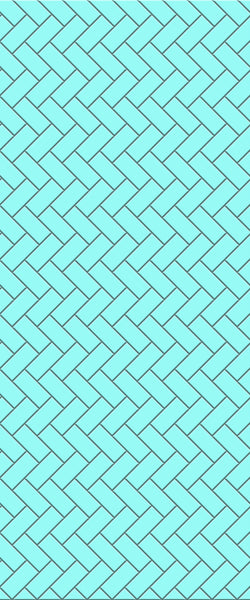 Blue Diagonal Herringbone Tile Acrylic Shower Wall Panel 2440mm x 1220mm (3mm Thick) - CladdTech