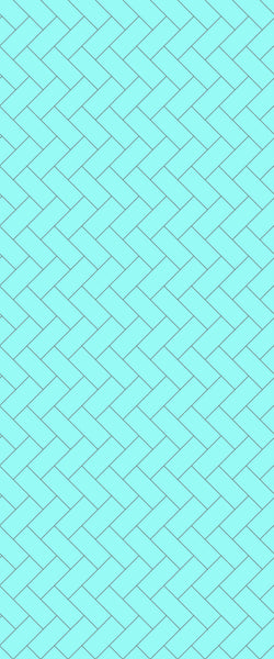 Blue Diagonal Herringbone Tile Acrylic Shower Wall Panel 2440mm x 1220mm (3mm Thick) - CladdTech