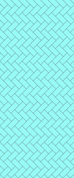 Blue Diagonal Herringbone Tile Acrylic Shower Wall Panel 2440mm x 1220mm (3mm Thick) - CladdTech