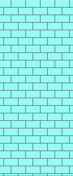 Blue Brick Tile Acrylic Shower Wall Panel 2440mm x 1220mm (3mm Thick) - CladdTech