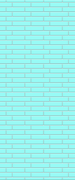 Blue Brickslips Acrylic Shower Wall Panel 2440mm x 1220mm (3mm Thick) - CladdTech