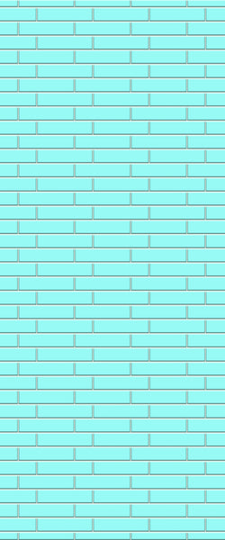 Blue Brickslips Acrylic Shower Wall Panel 2440mm x 1220mm (3mm Thick) - CladdTech