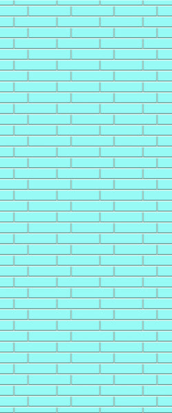 Blue Brickslips Acrylic Shower Wall Panel 2440mm x 1220mm (3mm Thick) - CladdTech