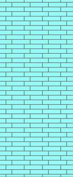 Blue Brickslips Acrylic Shower Wall Panel 2440mm x 1220mm (3mm Thick) - CladdTech