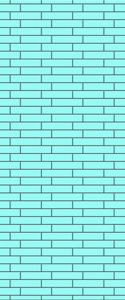 Blue Brickslips Acrylic Shower Wall Panel 2440mm x 1220mm (3mm Thick) - CladdTech