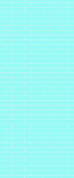 Blue Brickslips Acrylic Shower Wall Panel 2440mm x 1220mm (3mm Thick) - CladdTech