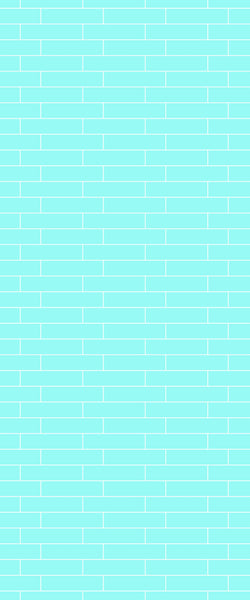 Blue Brickslips Acrylic Shower Wall Panel 2440mm x 1220mm (3mm Thick) - CladdTech